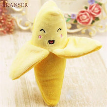 Load image into Gallery viewer, Transer Pet Supply 1pc Plush Banana Shape Dog Squeak Sound Toys Fruit Interactive Cat Dog Toy 80406